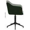 vidaXL Chaises pivotantes &agrave; manger lot de 4 Vert fonc&eacute; Velours