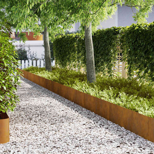 vidaXL Bordure de Pelouse 50 pcs Marron 100 x 0.05 x 20 cm