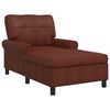 vidaXL Chaise longue Brun Brillant 91 x 157 x 91 cm Simili cuir