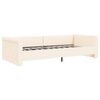vidaXL Lit avec matelas et &eacute;clairage USB Cr&egrave;me Tissu 90x200 cm