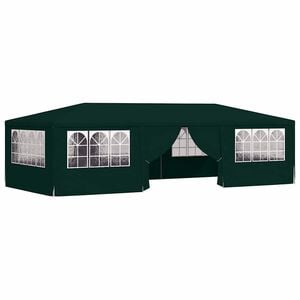 vidaXL Tente de r&eacute;ception avec parois lat&eacute;rales 4x9 m Vert 90 g/m&sup2;