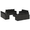 vidaXL Salon de jardin avec coussins 13 pcs noir r&eacute;sine tress&eacute;e