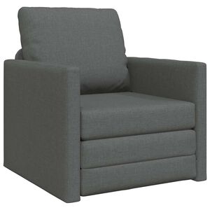vidaXL Canap&eacute;-Lit 60cm Gris fonc&eacute; tissu