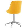 vidaXL Chaise pivotante de salle &agrave; manger Jaune Velours