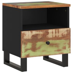 vidaXL Table de chevet Bois de r&eacute;cup&eacute;ration et d'ing&eacute;nierie