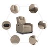 vidaXL Fauteuil inclinable &eacute;lectrique cappuccino similicuir