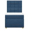 vidaXL Sommier &agrave; lattes de lit avec matelas Bleu 100x200 cm Tissu