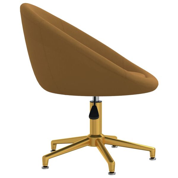 vidaXL Chaises &agrave; manger lot de 6 marron velours