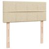 vidaXL Sommier &agrave; lattes de lit avec matelas Cr&egrave;me 120x200 cm Tissu