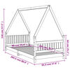 vidaXL Cadre de lit pour enfants blanc 90x200 cm bois de pin massif