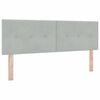 vidaXL T&ecirc;te de lit Gris clair 144 cm Velours