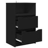 vidaXL Tables de chevet 2 pcs Noir 40 x 30 x 467 cm Bois d'ing&eacute;nierie