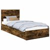 vidaXL Lit de Rangement Ch&ecirc;ne fum&eacute; 90 x 200 cm Bois d'ing&eacute;nierie