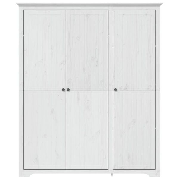 vidaXL Garde-robe BODO blanc 146x53,5x173 cm bois massif de pin