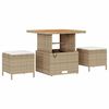 vidaXL Ensemble de canap&eacute; de jardin 11 pcs Beige et cr&egrave;me polyrotin