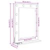 vidaXL Miroir de vanit&eacute; Rectangulaire Gris b&eacute;ton 70 x 50 x 18 cm