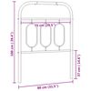 vidaXL T&ecirc;te de lit de remplacement m&eacute;tal noir 75 cm