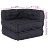 vidaXL Canap&eacute; modulaire 3 pcs Anthracite tissu