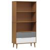 vidaXL Biblioth&egrave;que MOLDE Marron 85x35x170,5 cm Bois massif de pin