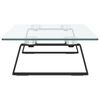vidaXL Support de moniteur noir 60x20x8 cm verre tremp&eacute; et m&eacute;tal