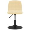 vidaXL Chaises pivotantes &agrave; manger lot de 6 cr&egrave;me velours