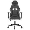 vidaXL Chaise de jeu de massage Noir et gris Similicuir