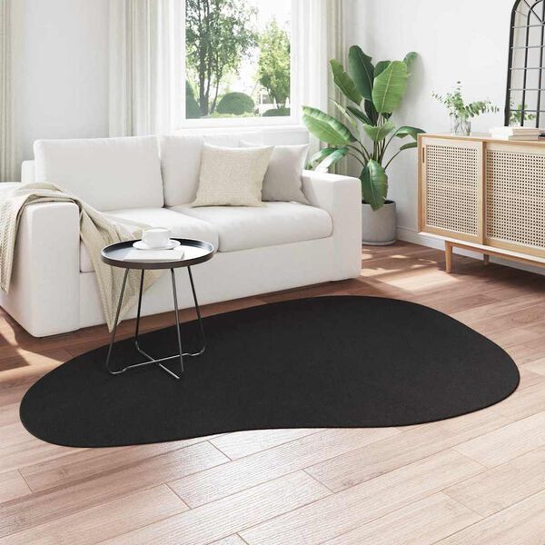vidaXL Tapis HUARTE Noir 140 x 200 cm Polyester