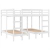 vidaXL Lit superpos&eacute; triple blanc 160x200/80x160 cm bois de pin massif