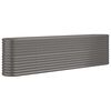 vidaXL Lit sur&eacute;lev&eacute; de jardin Acier galvanis&eacute; 260x40x68 cm gris