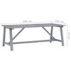 vidaXL Ensemble &agrave; manger de jardin 7 pcs Gris Bois d'acacia massif