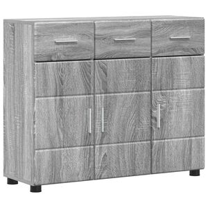 vidaXL Buffet FLORIN 88,5 x 30,5 x 73 cm Gris Sonoma Bois d'ing&eacute;nierie