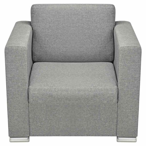 vidaXL Fauteuil gris foncé tissu