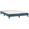 vidaXL Sommier &agrave; lattes de lit et matelas Bleu fonc&eacute; 140x200cm Velours