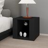 vidaXL Table de chevet Noir 41x40x36 cm Bois d&rsquo;ing&eacute;nierie