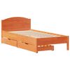 vidaXL Cadre de lit sans matelas cire marron 90x200 cm bois pin massif