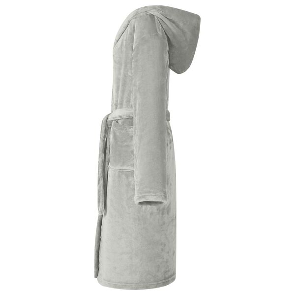 vidaXL Peignoir avec capuche Gris m Flanelle