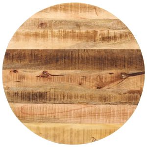 vidaXL Dessus de table &Oslash; 70x1,5 cm rond bois massif de manguier brut