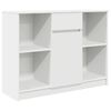 vidaXL Buffet avec tiroir blanc 101x35x76 cm bois d'ing&eacute;nierie