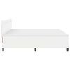 vidaXL Lit &agrave; ressorts avec matelas Blanc 200 x 200 cm Simili cuir
