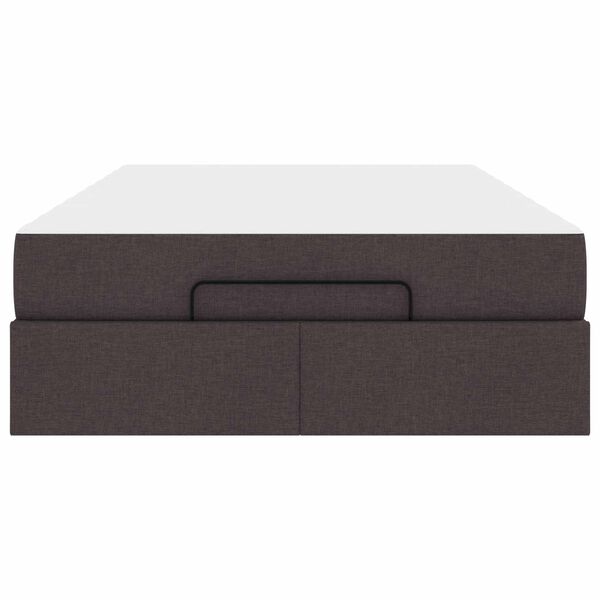 vidaXL Cadre de lit avec matelas avec matelas 2 pcs Tan tissu