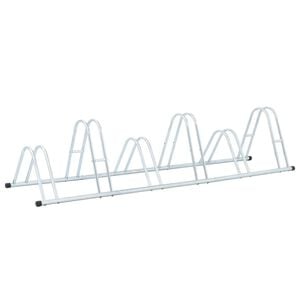 vidaXL Support de v&eacute;lo au sol autoportant pour 6 v&eacute;los acier galvanis&eacute;