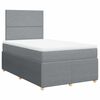vidaXL Sommier &agrave; lattes de lit et matelas gris clair 120x190 cm tissu