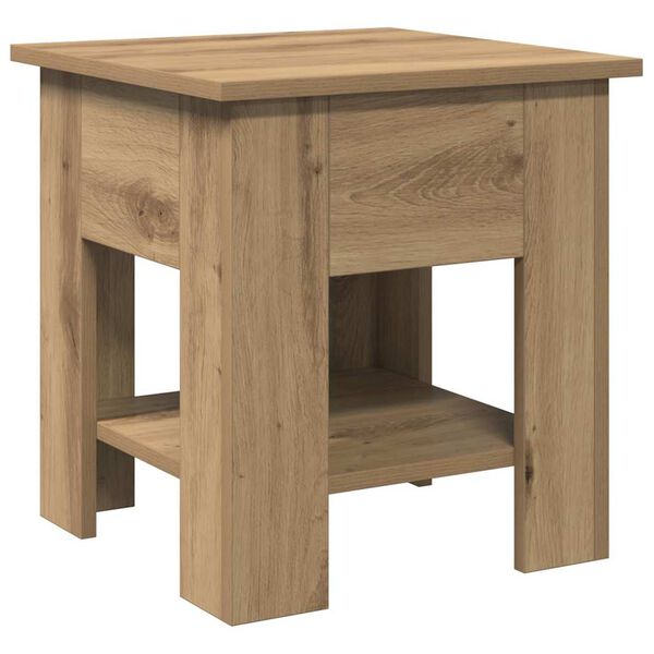 vidaXL Table basse ch&ecirc;ne artisanal 40x40x42 cm bois d'ing&eacute;nierie