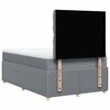 vidaXL Sommier &agrave; lattes de lit avec matelas Gris clair 120x200cm Tissu