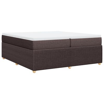 vidaXL Sommier à lattes de lit avec matelas Marron foncé 200x200 cm