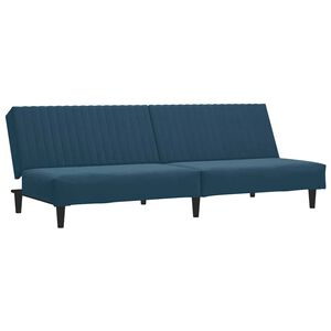vidaXL Canap&eacute;-lit &agrave; 2 places Bleu Velours