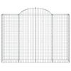 vidaXL Paniers à gabions arqués 10 pcs 200x30x140/160 cm Fer galvanisé