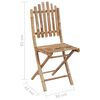 vidaXL Chaises pliables de jardin lot de 2 avec coussins Bambou
