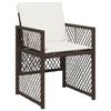 vidaXL Ensemble &agrave; manger de jardin et coussins 9 pcs marron poly rotin