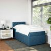 vidaXL Sommier &agrave; lattes de lit avec matelas bleu 90x200 cm velours